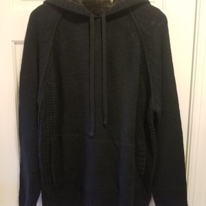 Hooded, Knit Sweater with Faux Fur Lined Hood